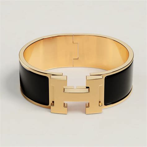 hermes clic clac nero|click h bracelet hermes.